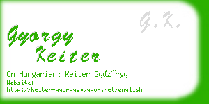 gyorgy keiter business card